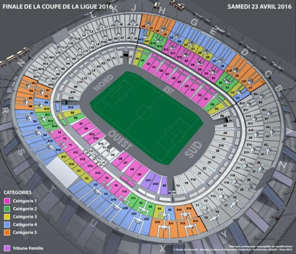 Карта Стад де Франс футболу