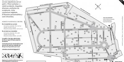 Карту кладовища Монмартр
