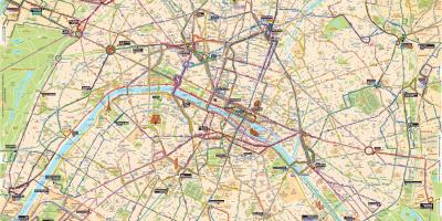Карта Парижа на автобусі