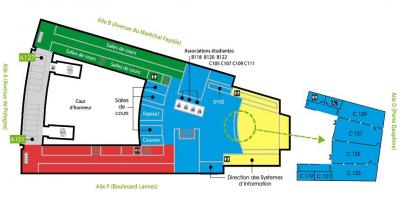 Карта університету Дофін - 1 поверх
