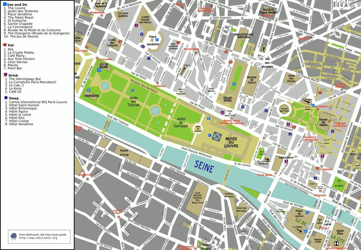 Картка 1-му окрузі Парижа