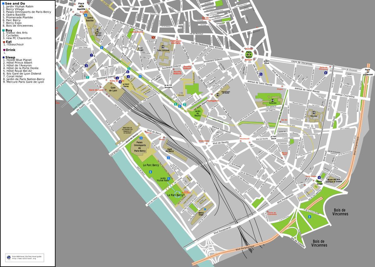 Карта 12-го округу Парижа