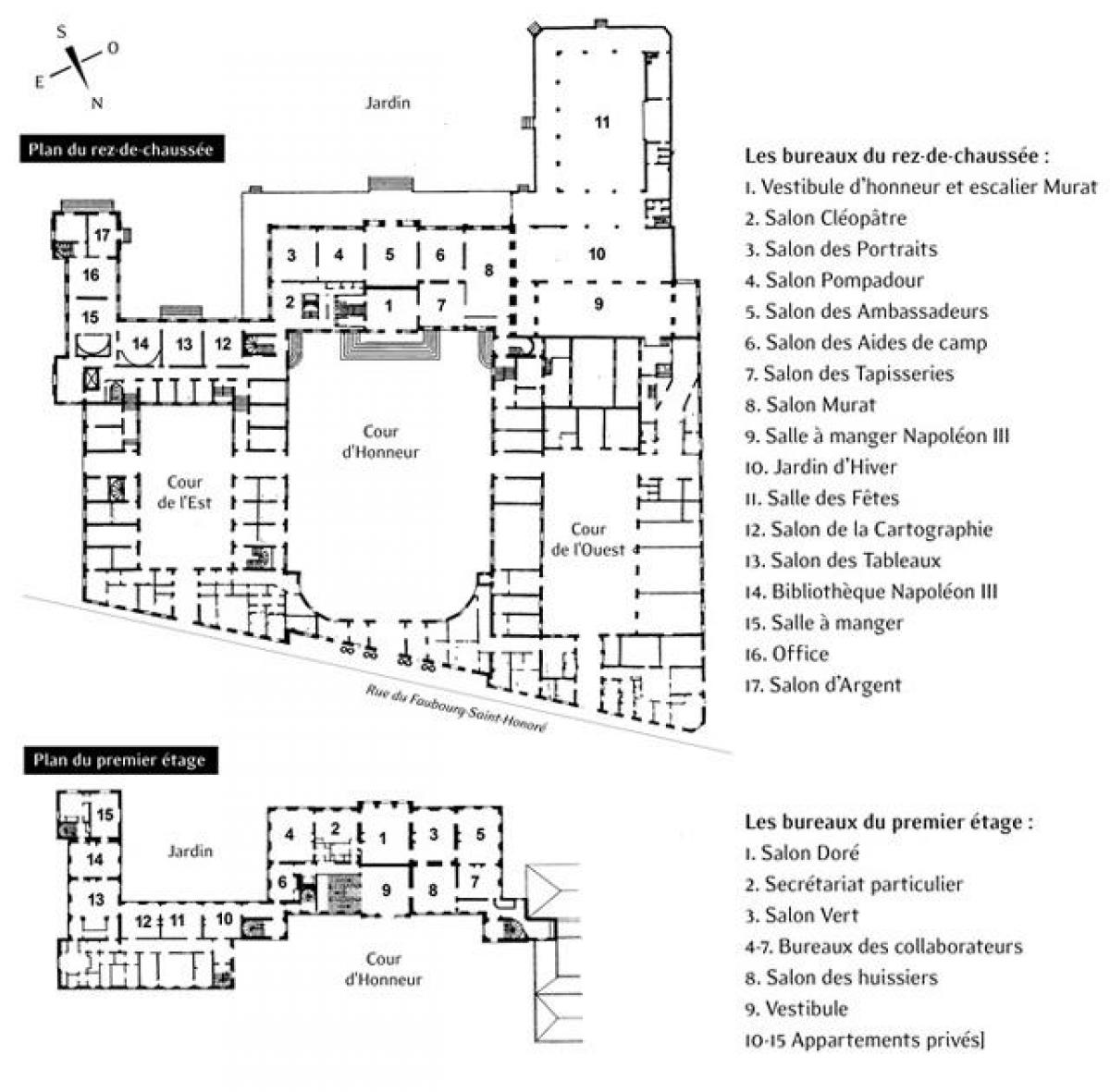 Карта Єлисейський Палац