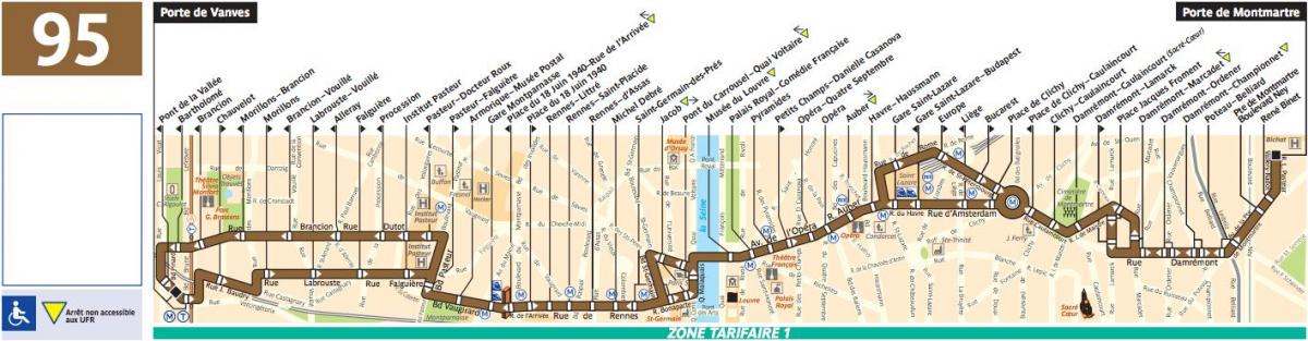 Карту автобусних Париж лінії 95