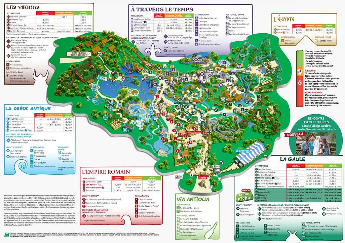 Карта парк Астерікс