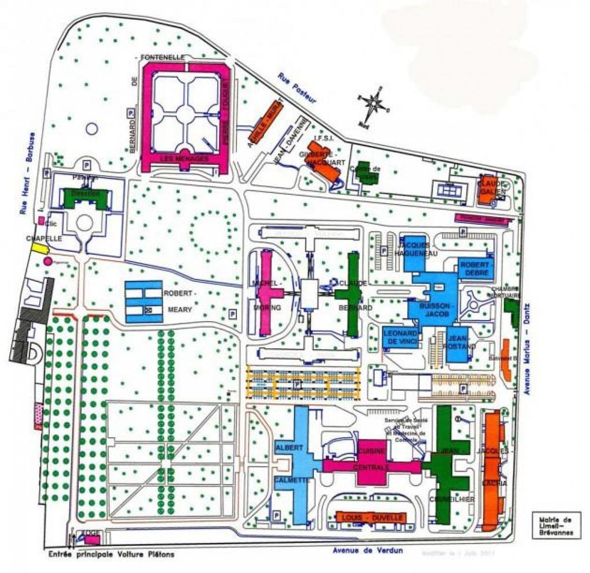 Карта Еміль-Ру лікарня