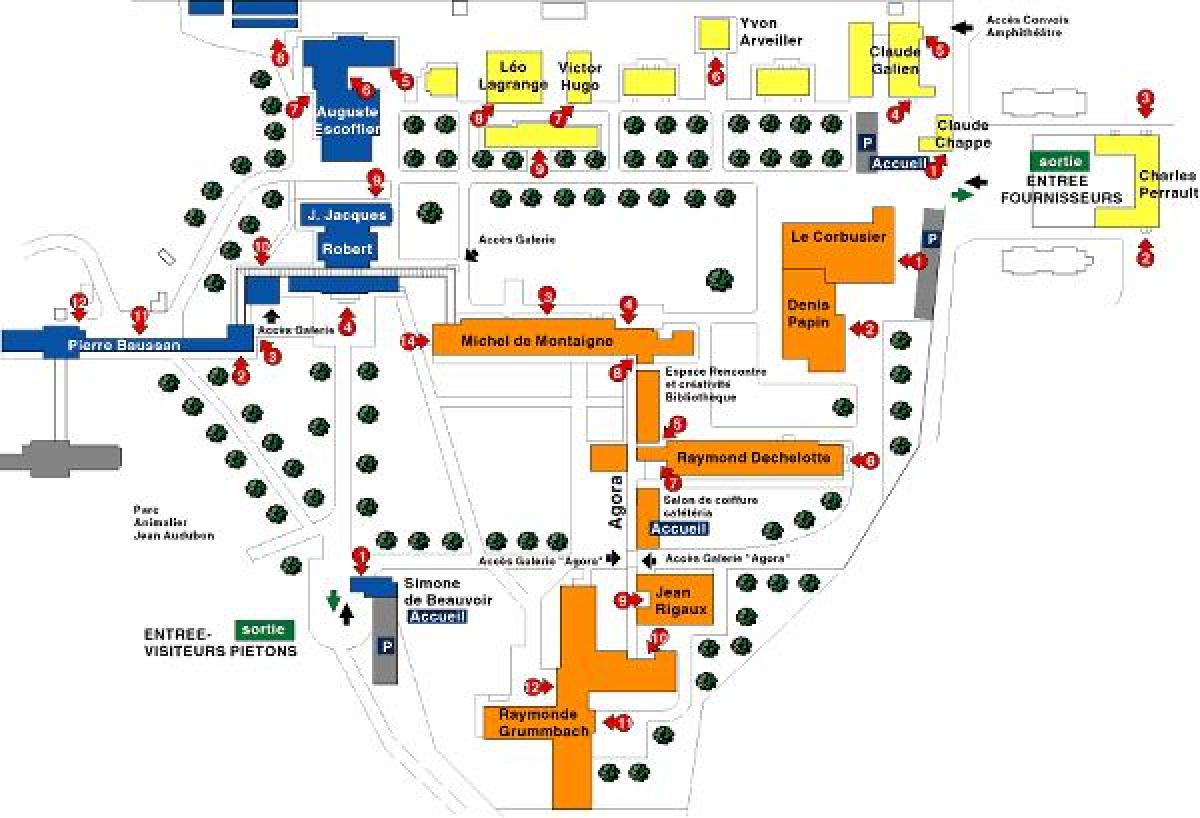 Карта Жорж-Клемансо лікарні