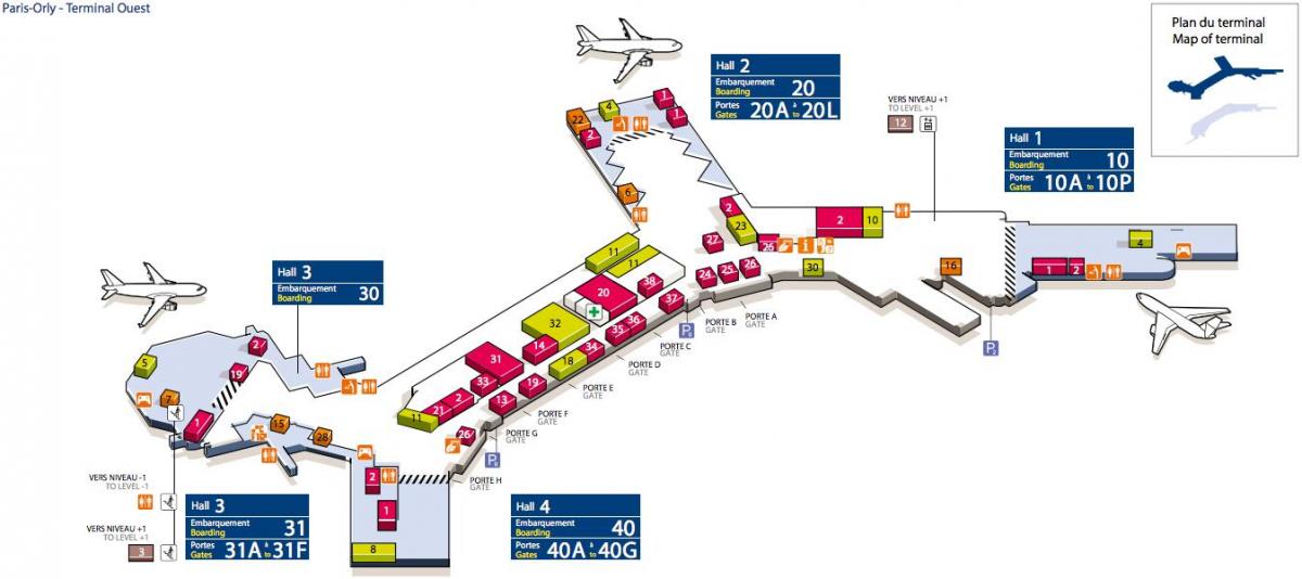 Карта аеропорту Орлі