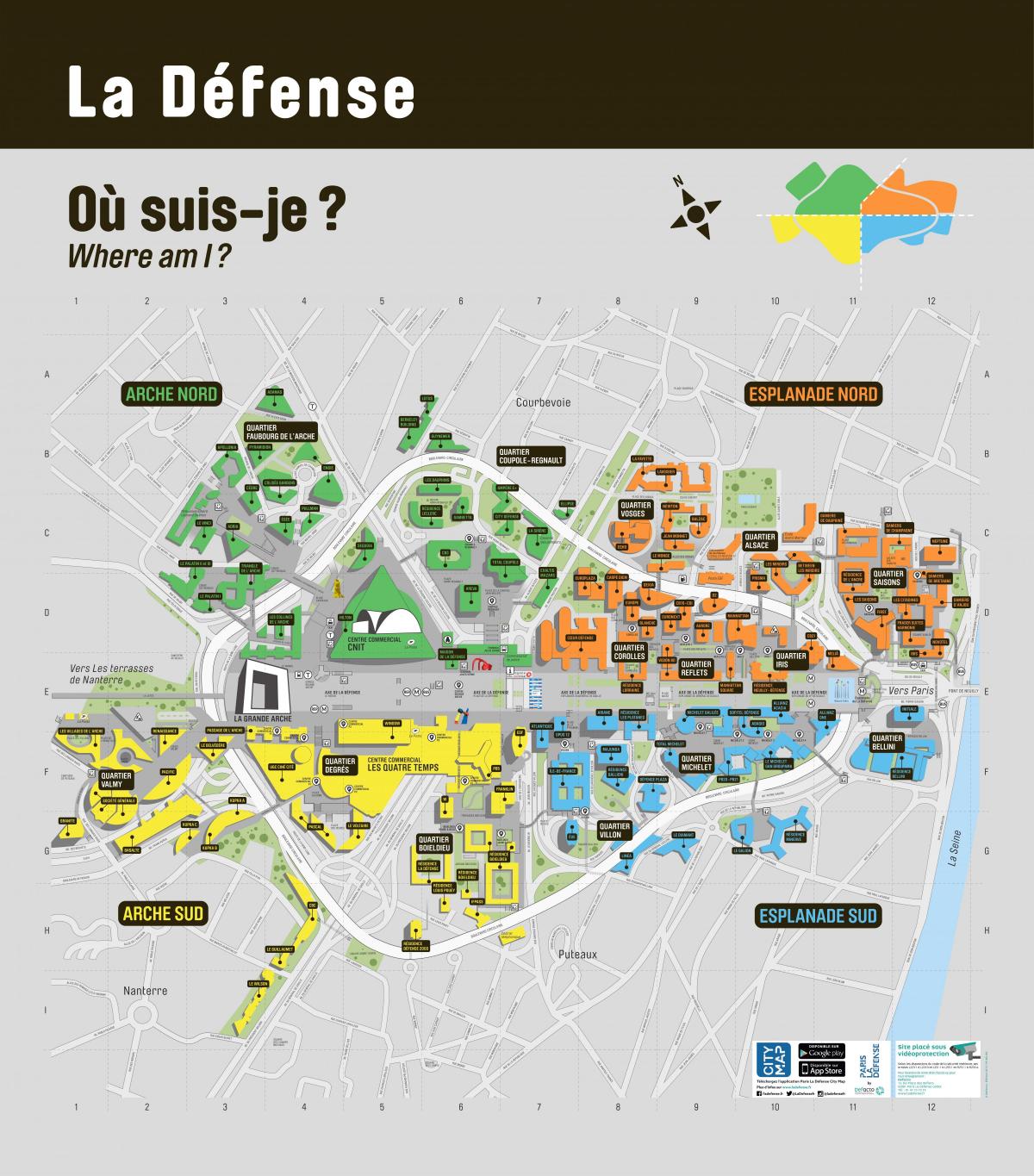Карту Ла-Дефанс