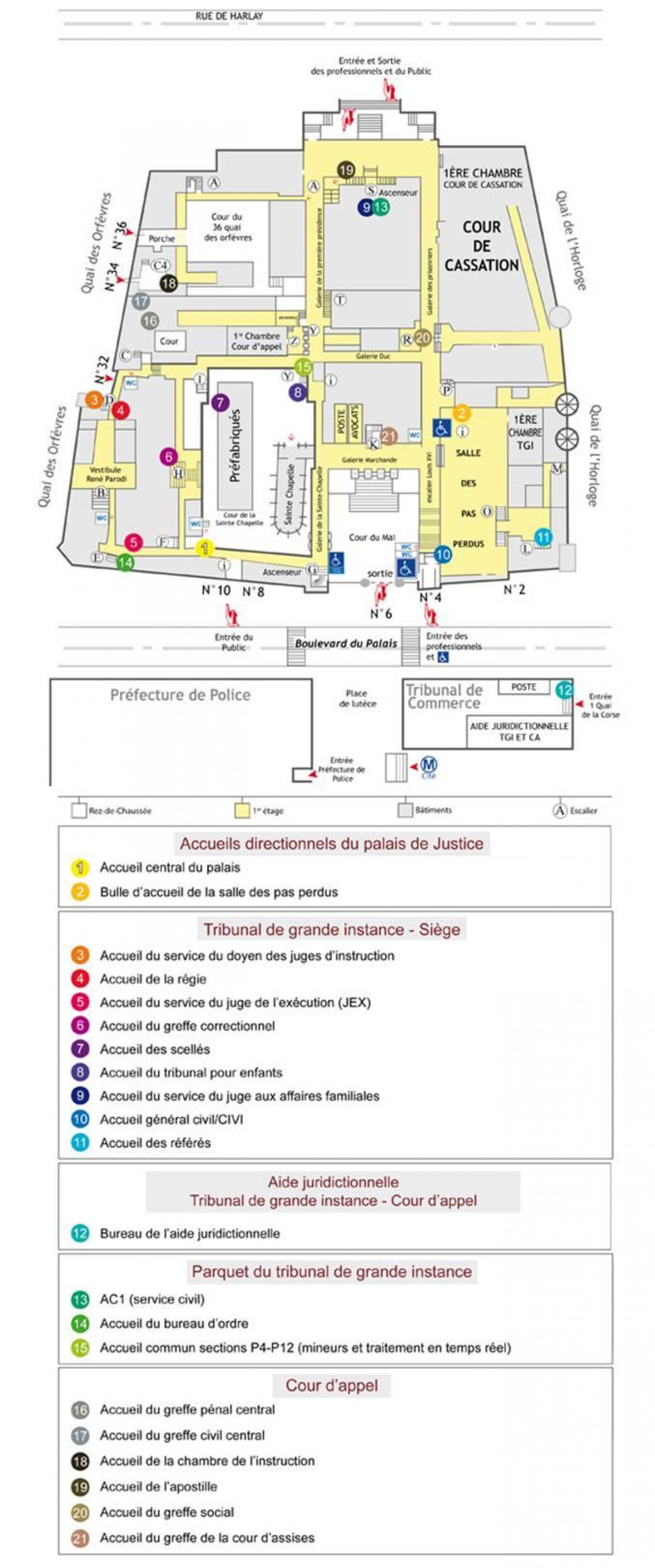 Карта Палац правосуддя Париж