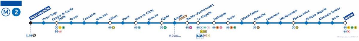 Карта Парижа метро 2