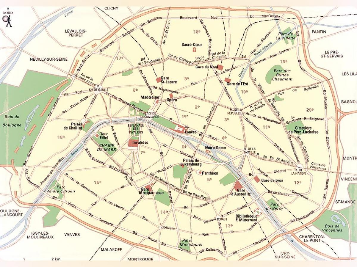 Карта паризьких парків