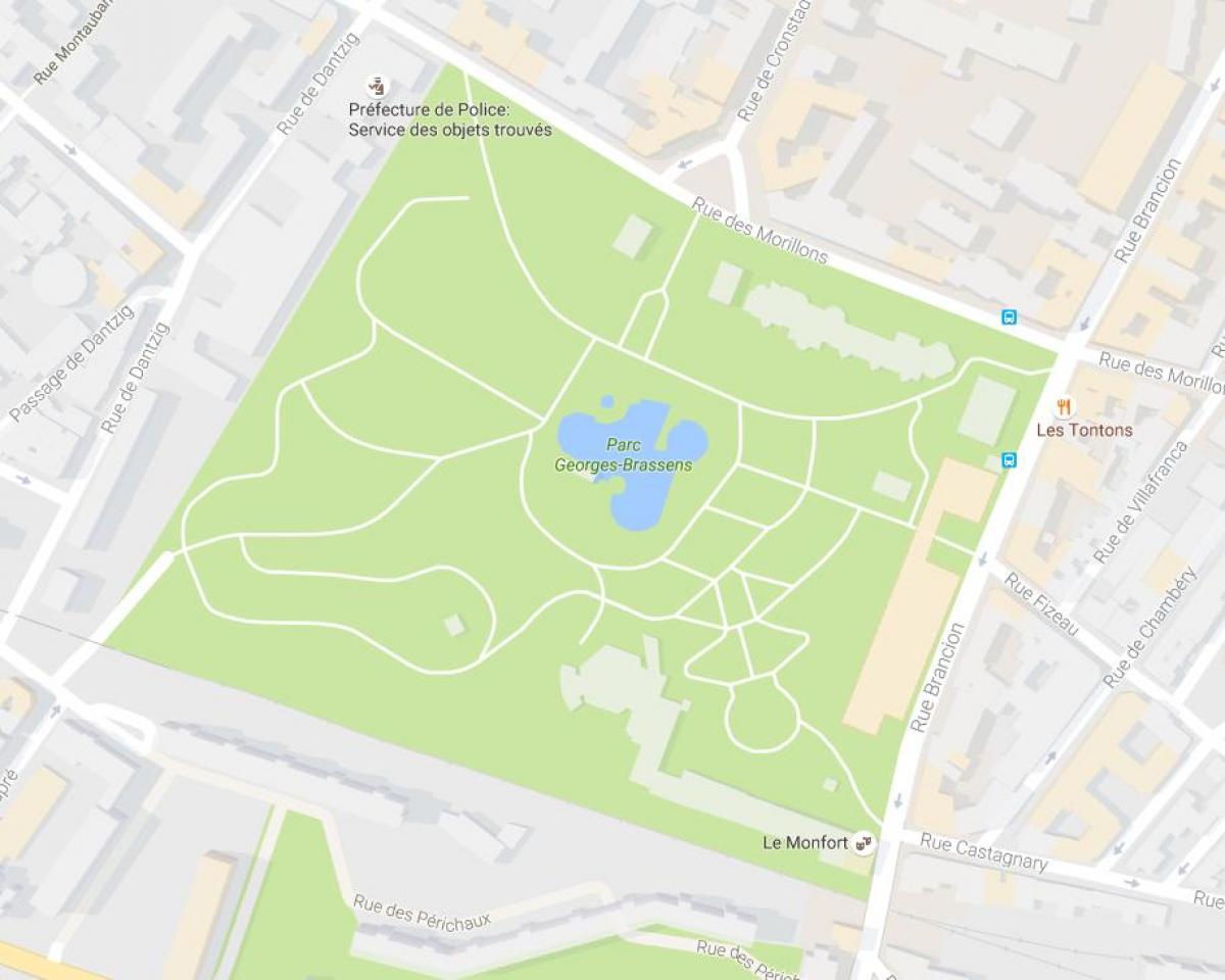 Карта парку Жорж Брассенс