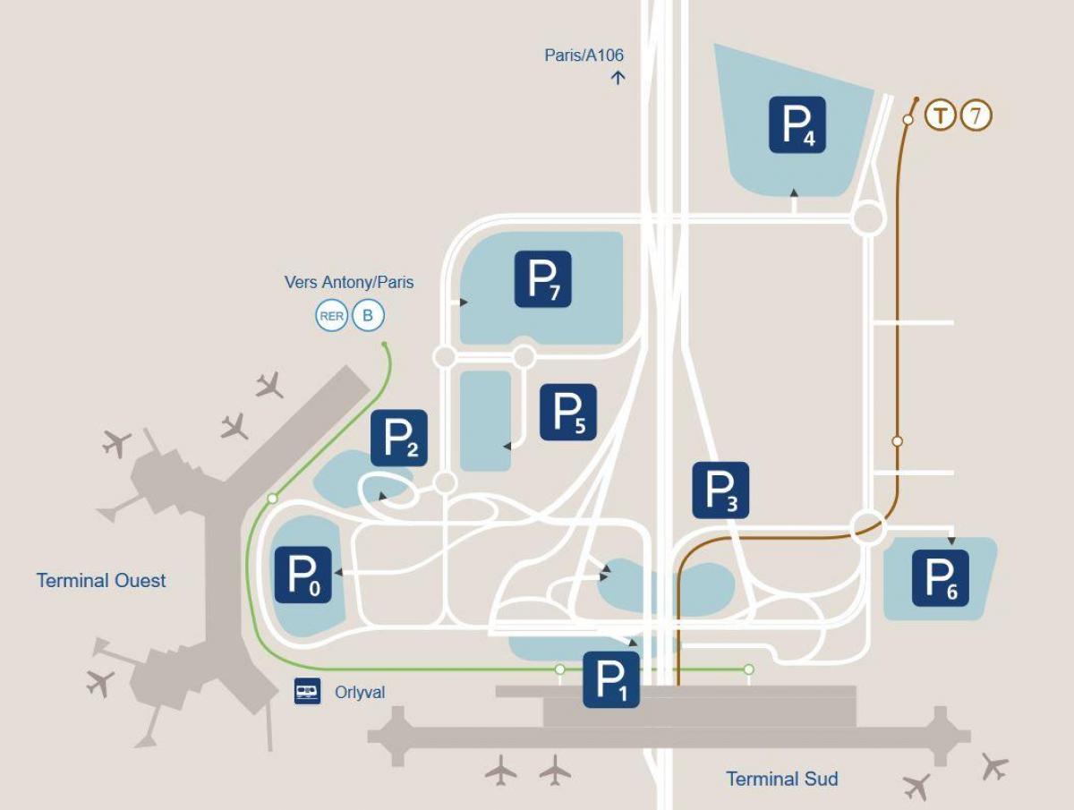 Карта Орлі аеропорт