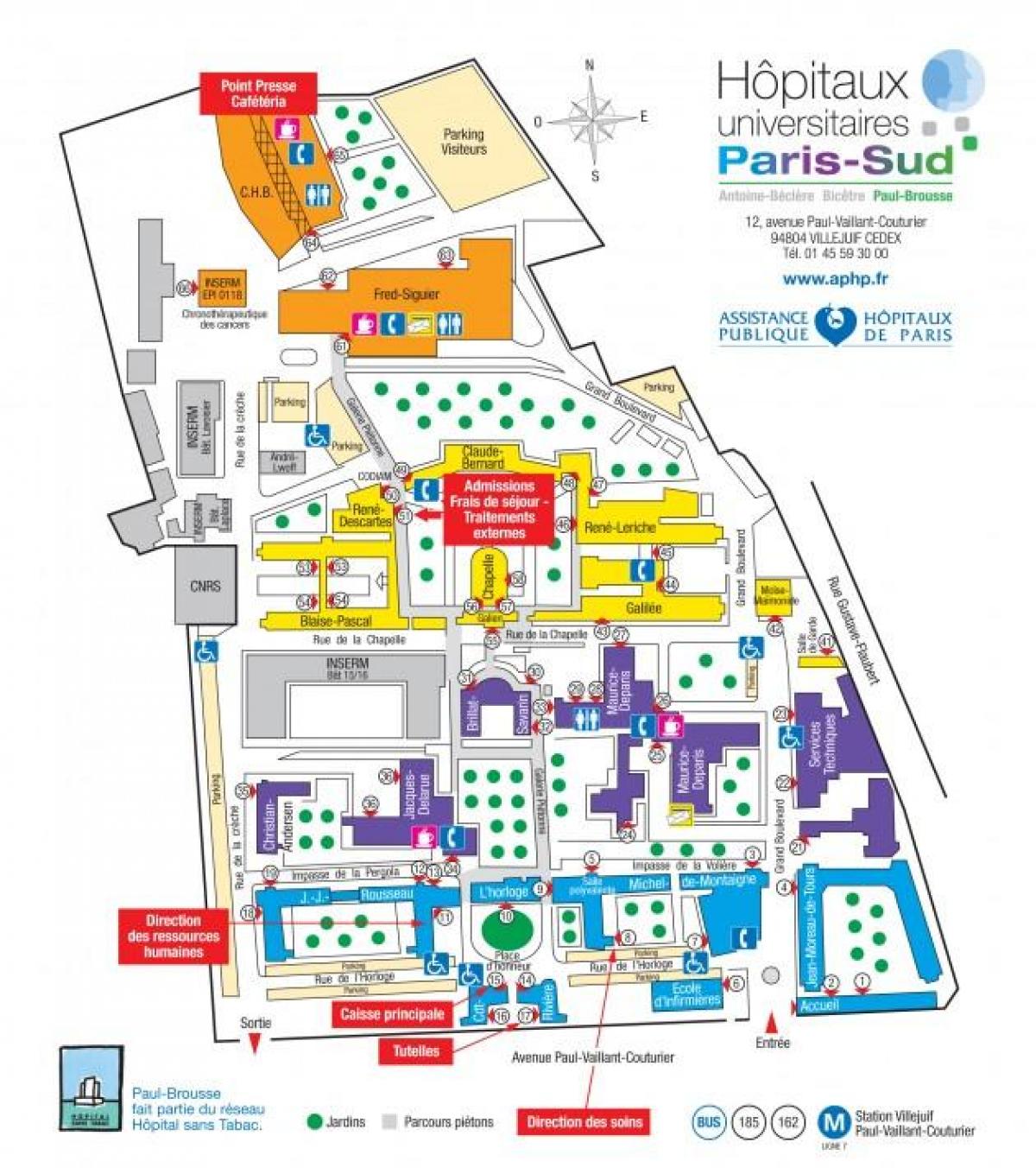 Карта Пів-Brousse лікарні