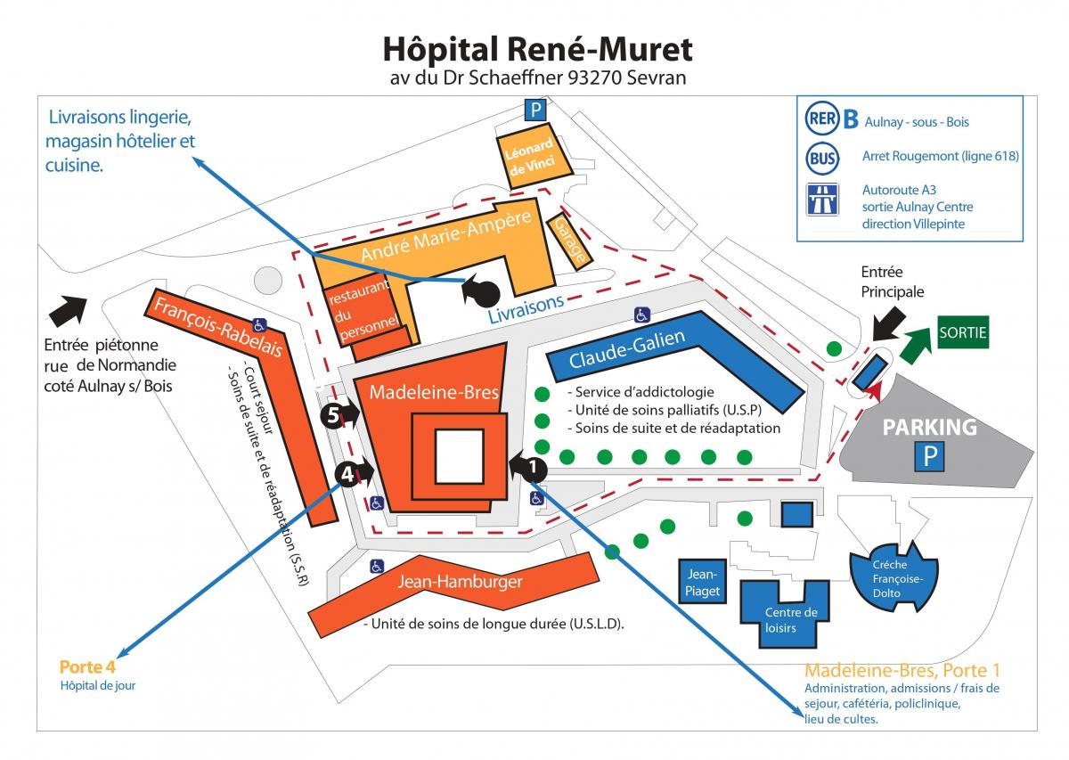 Карта Рене Мюре лікарні