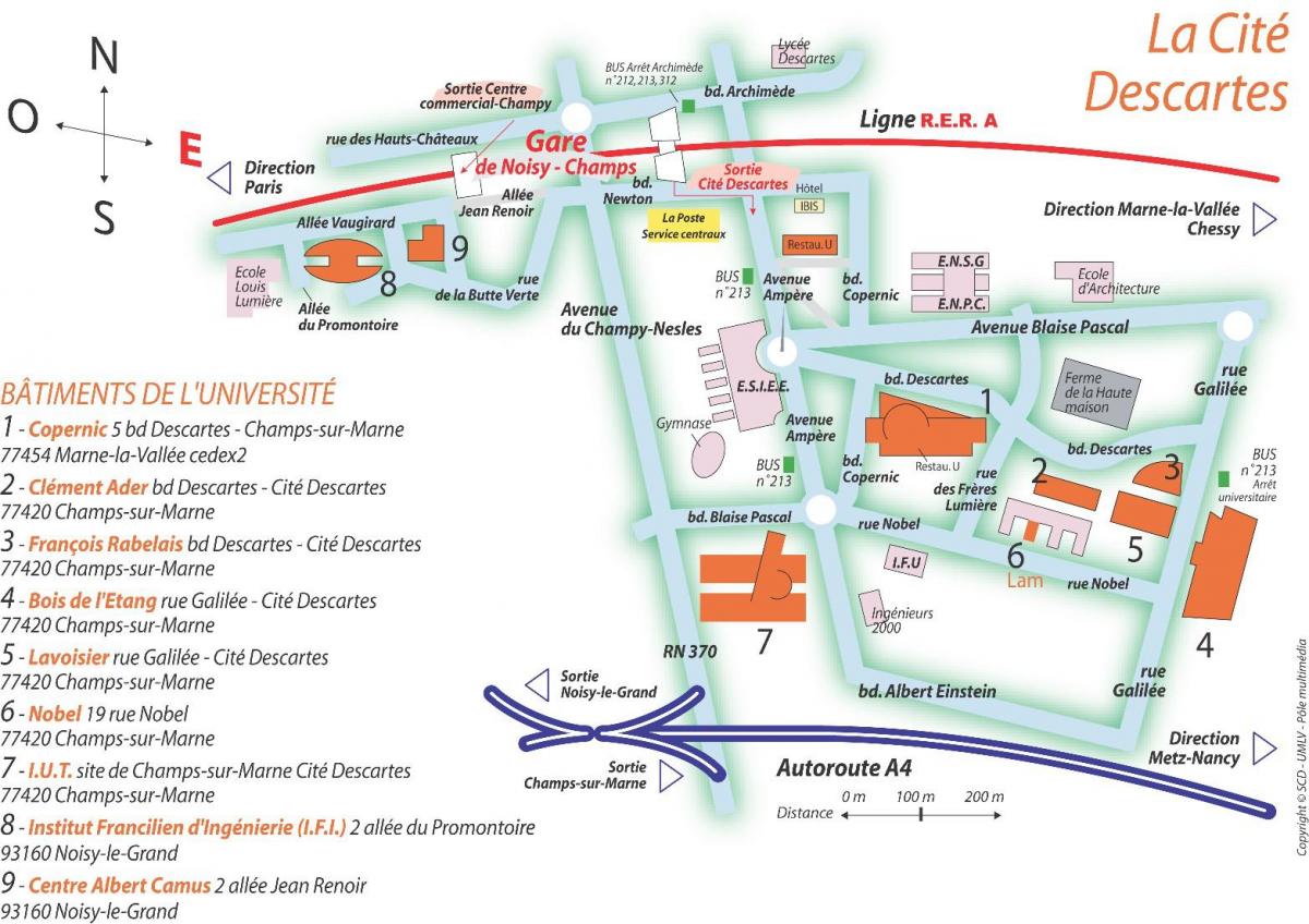 Карта університету Париж Декарт