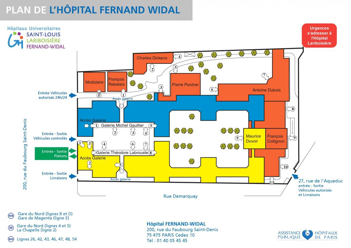 Карта Фернана-Відаля лікарні