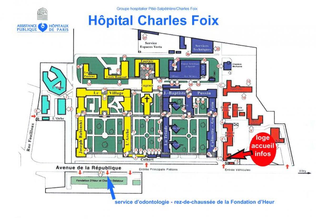 Карта Чарльз-Фуа лікарні