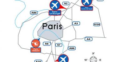 Карта аеропорту Парижа