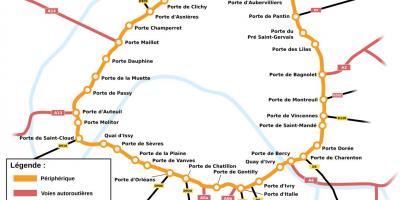 Карта окружної дороги Периферик