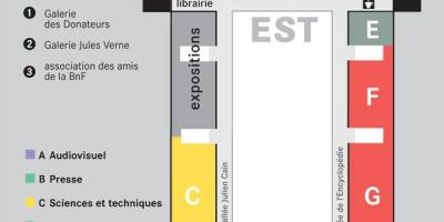 Карта бібліотеці Франції - 1 поверх