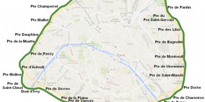Карта міських воріт Парижа