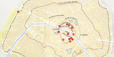 Карта міські стіни Парижа