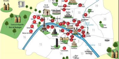 Карта пам'ятки Парижа