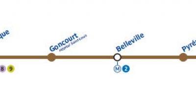 Лінія карта Парижа метро 11