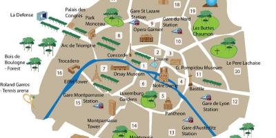 Карта Парижа туризму