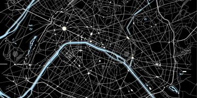 Карта Парижа чорний і білий
