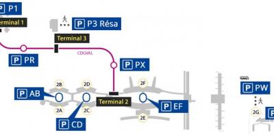 Карта Руассі парковка