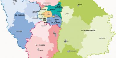 Карта регіон парижанка