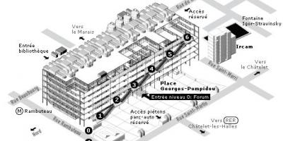 Карта центру Помпіду